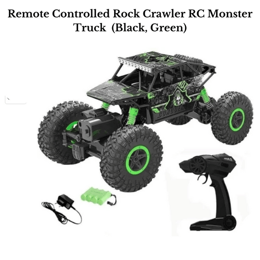 Remote Controlled Rock Crawler RC Monster Truck  (Black, Green)